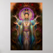 Quan Yin Colorful Visionary Goddess Art Poster (Vorne)