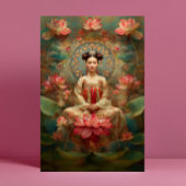 Quan Yin Goddess of Compassion High Frequency Art Postkarte