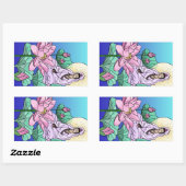 Quan Yin (Kuan Yin) im Lotus Rechteckiger Aufkleber (Blatt)