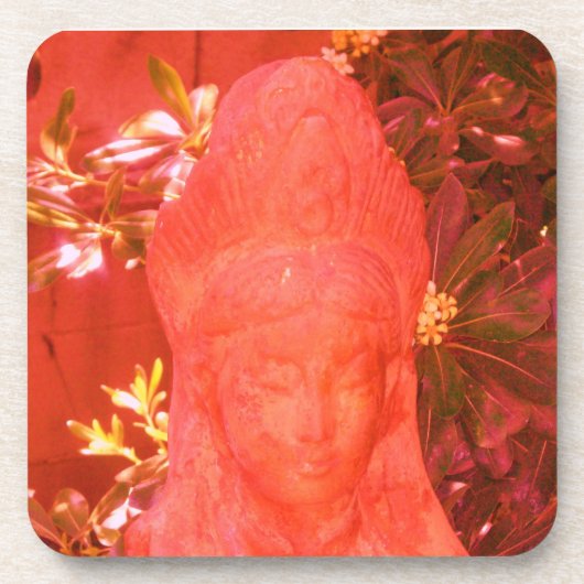 Quan Yin Statue Getränkeuntersetzer (Vorderseite)