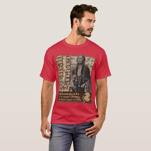 Quanah Parker Nokoni Komanche-Führer T-Shirt (Vorne ganz)