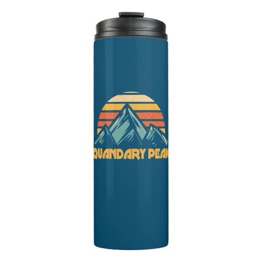 Quandary Peak Colorado Retro Türkis Thermosbecher (Vorderseite)