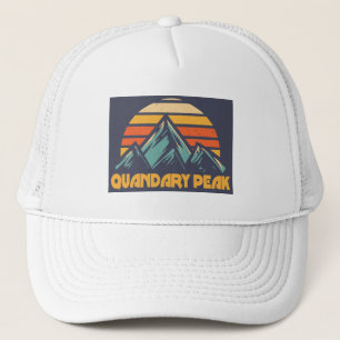 Quandary Peak Colorado Retro Türkis Truckerkappe