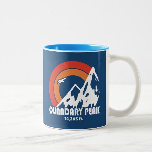 Quandary Peak Sun Eagle Zweifarbige Tasse (Rechts)