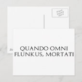 Quando Omni Flunkus Postkarte (Vorne/Hinten)