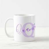 Quanita Namensbedeutung Monogramm Z lila Kaffeetasse (Links)