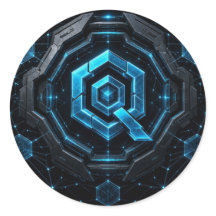 Quant Overledger-Schaltkreis-Hex-Sticker