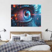 Quanten-Auge-Leinwand Leinwanddruck (Insitu (Schlafzimmer))