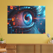 Quanten-Auge-Leinwand Leinwanddruck (Insitu (Wohnzimmer))
