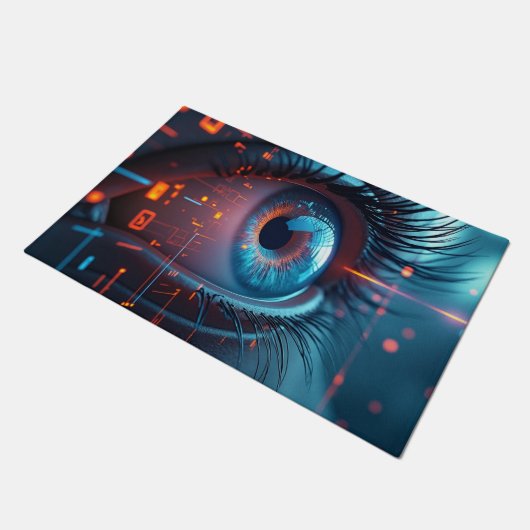 Quanten-Augenklappe Fußmatte (Schrägansicht)