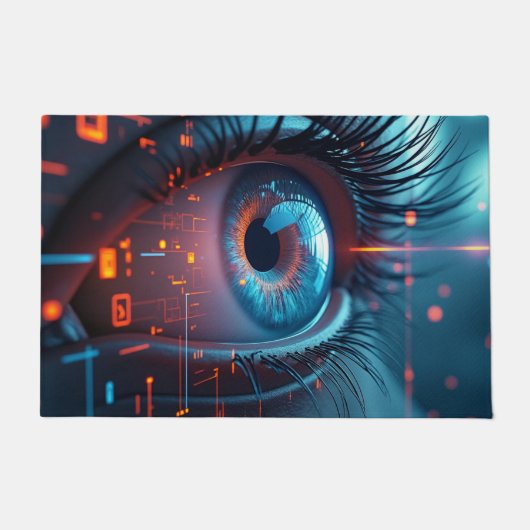 Quanten-Augenklappe Fußmatte (Vorderseite)