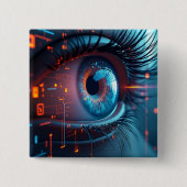 Quanten-Augenquadrat Button (Vorderseite)