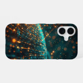 Quanten-Datenstrom iPhone 16 Hülle (Rückseite (Horizontal))