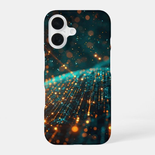 Quanten-Datenstrom iPhone 16 Hülle (Rückseite)
