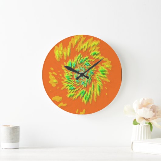Quanten-Eigenstate-Mandala-Muster Große Wanduhr (Zuhause)