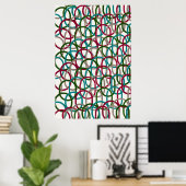 Quanten-Geometrisches Musterdesign Poster (Heimbüro)