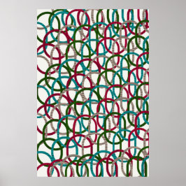 Quanten-Geometrisches Musterdesign Poster