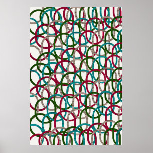 Quanten-Geometrisches Musterdesign Poster