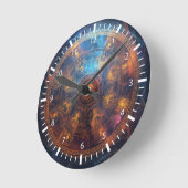 Quanten-Halo-Matrix Runde Wanduhr (Winkel)