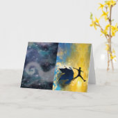 Quanten-Jumps-Grußkarten Karte (Gelbe Blume)