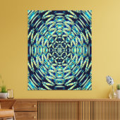 Quanten-Mandala-Kunst Leinwanddruck (Insitu (Wohnzimmer))