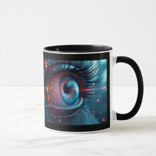 Quantenaugen verlassen Handkombination Tasse (Rechts)