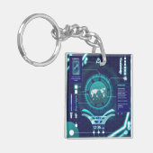 Quantencomputer Akrylus Schlüsselanhänger (Vorderseite links)
