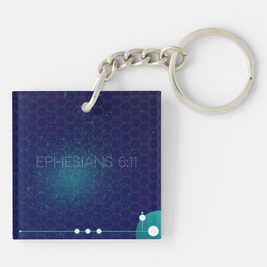 Quantencomputer Akrylus Schlüsselanhänger (Rückseite)