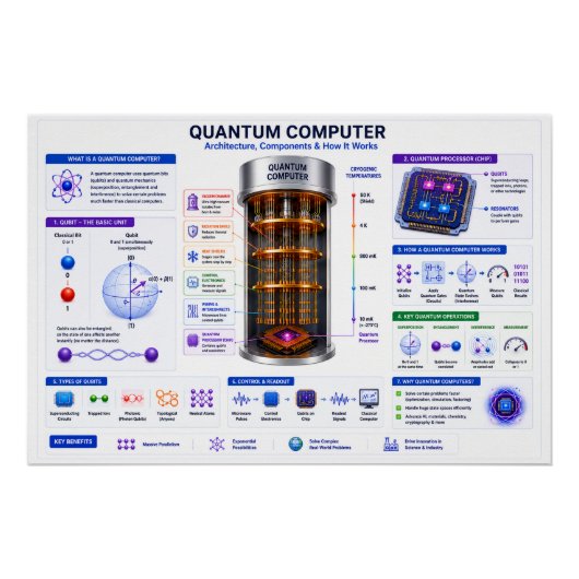 Quantencomputer Poster (Vorderseite)