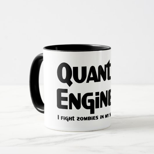 Quanteningenieur Zombie Fighter Tasse (Vorderseite Links)