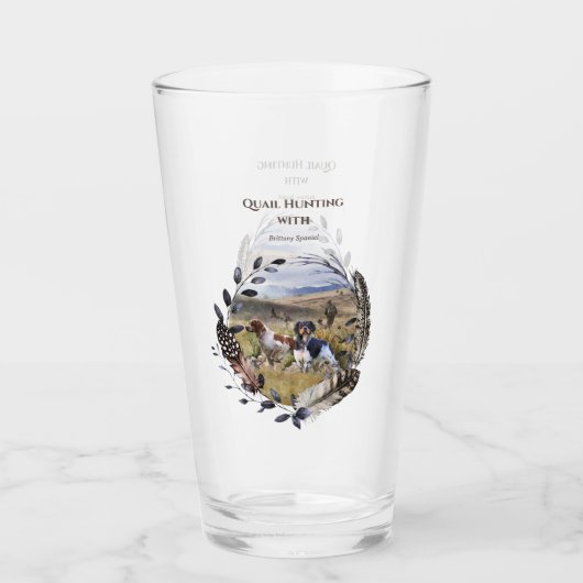 Quantenjagd mit Spaniels aus der Bretagne, Art Glas (Vorderseite)