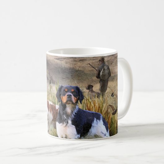 Quantenjagd mit Spaniels aus der Bretagne, Art Kaffeetasse (VorderseiteRechts)