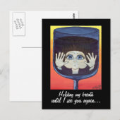 Quantenkid aus Weinglas Denken Sie an Sie Postkarte (Vorne/Hinten)