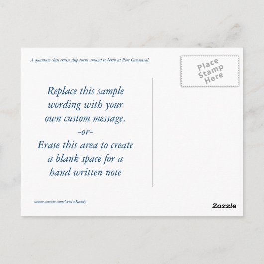 Quantenmanöver Canaveral Postkarte (Rückseite)