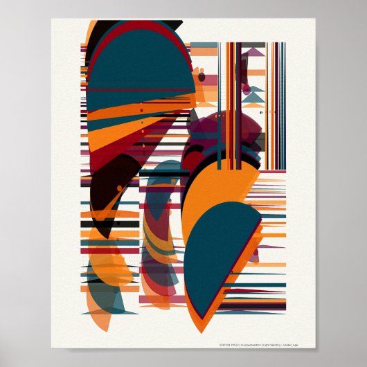 Quantenmechanik Bauhaus Muster Poster (Vorne)