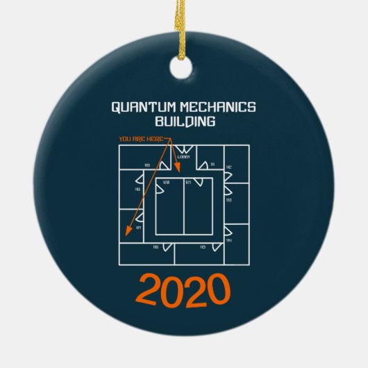 Quantenmechanik-Gebäude Keramik Ornament (Hinten)