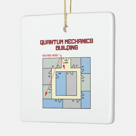 Quantenmechanik-Gebäude Keramikornament (Links)