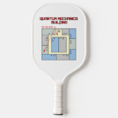 Quantenmechanik-Gebäude Pickleball Schläger (Rückseite)