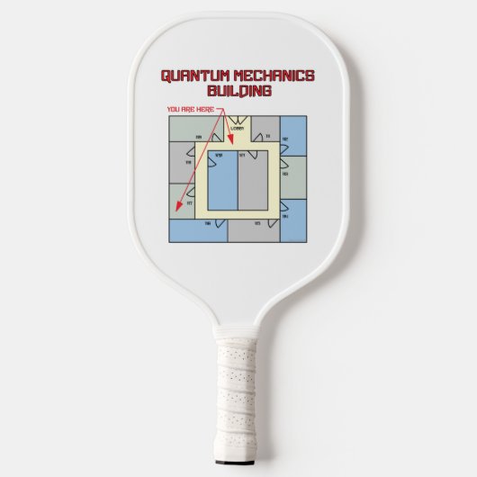 Quantenmechanik-Gebäude Pickleball Schläger (Rückseite)