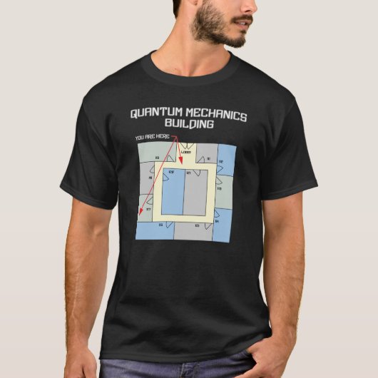 Quantenmechanik-Gebäude T-Shirt (Vorderseite)