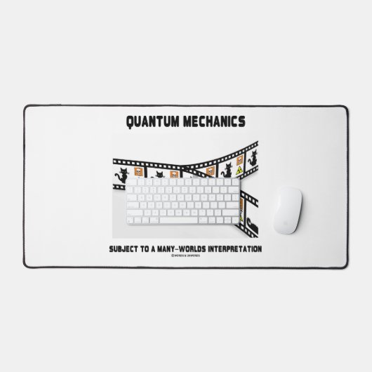 Quantenmechanik in vielen Welten Schreibtischunterlage (Tastatur & Maus)