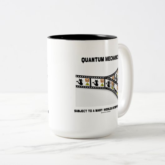 Quantenmechanik in vielen Welten Zweifarbige Tasse (VorderseiteRechts)