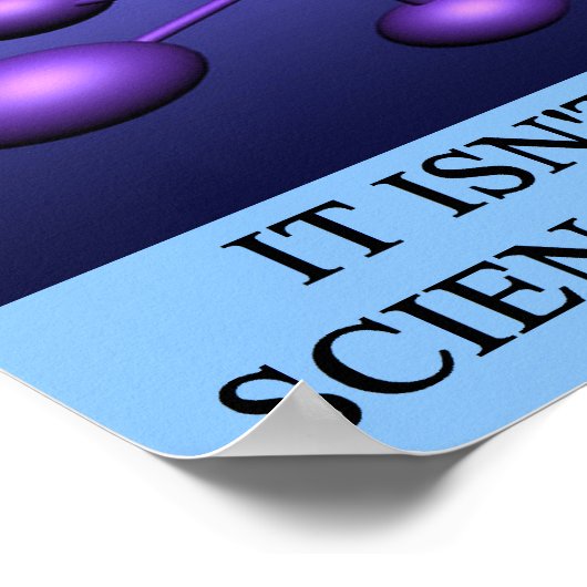 Quantenmechanik-Physik-Witz Poster (Ecke)