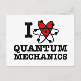 Quantenmechanik Postkarte