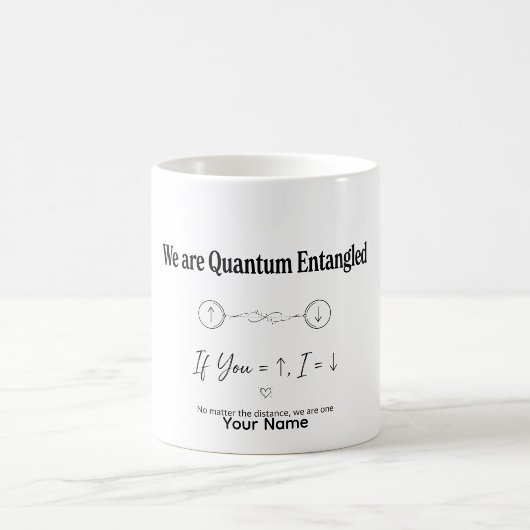 Quantenphysik-Geschenk Verschränkungs-Liebe-Tasse Kaffeetasse