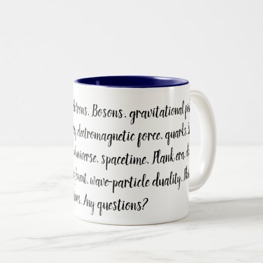 Quantenphysik-Tasse Zweifarbige Tasse (VorderseiteRechts)