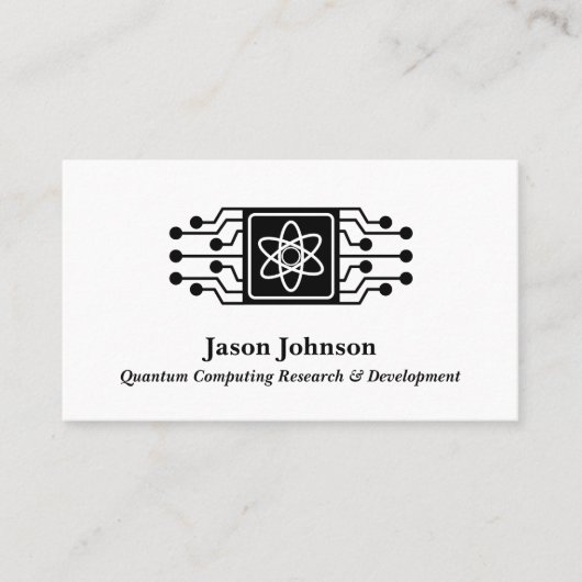 Quantenrechner Visitenkarte (Vorderseite)