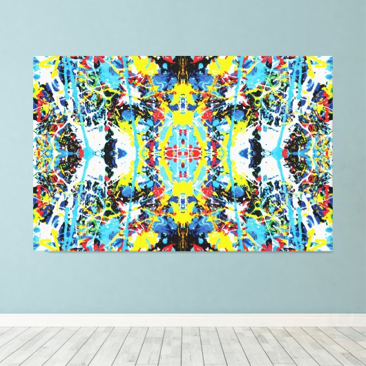 Quantenselfie des Planeten Erde 60x40 Leinwanddruck (Insitu (Holzboden))