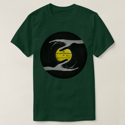 Quantenverbindlichkeit Retro-Beziehungsstatus des T-Shirt (Design vorne)