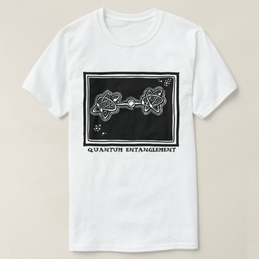 Quantenverschmelzung durch Wissenschaft und Grenze T-Shirt (Design vorne)